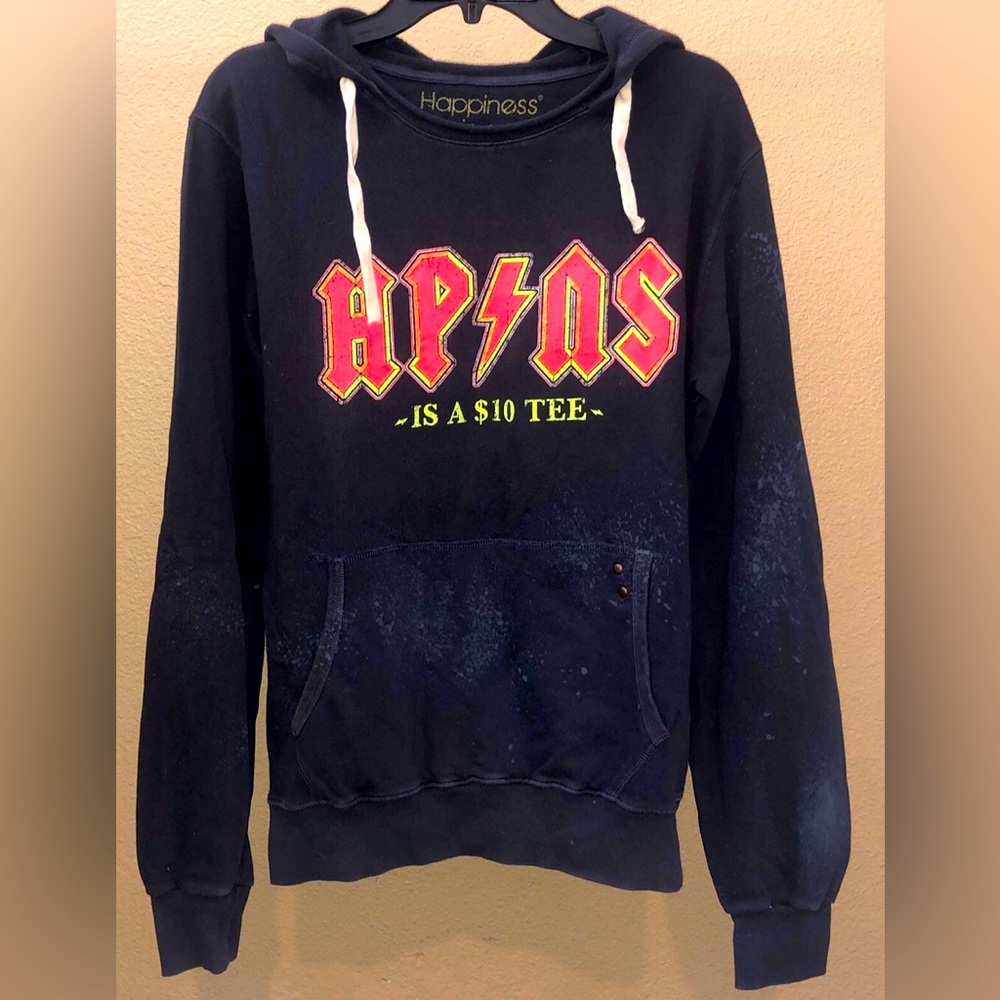 Happiness is a 10$ fee Hoodie Distroyed Vintage Sweater Gray Fashion Men